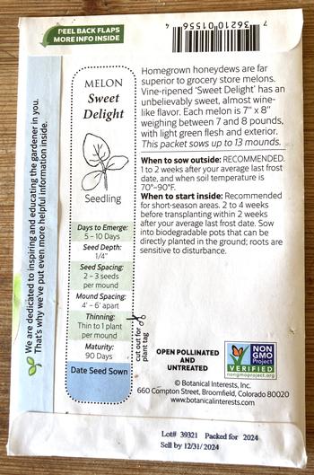 Look on the seed package for the expiration date and important seed starting requirements. Photo: Alice Cason